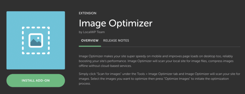 Complemento gratuito do Image Optimizer para Local