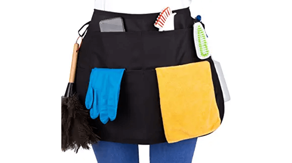 arzHizmetçi Su Geçirmez Profesyonel Temizlik Önlüğü ve Alet Kemeri