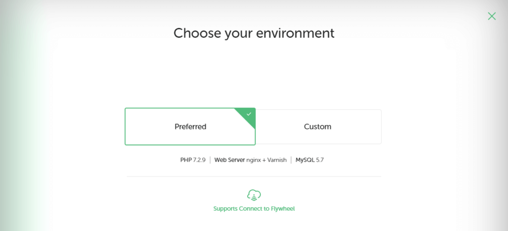 Alegeți configurarea site-ului local