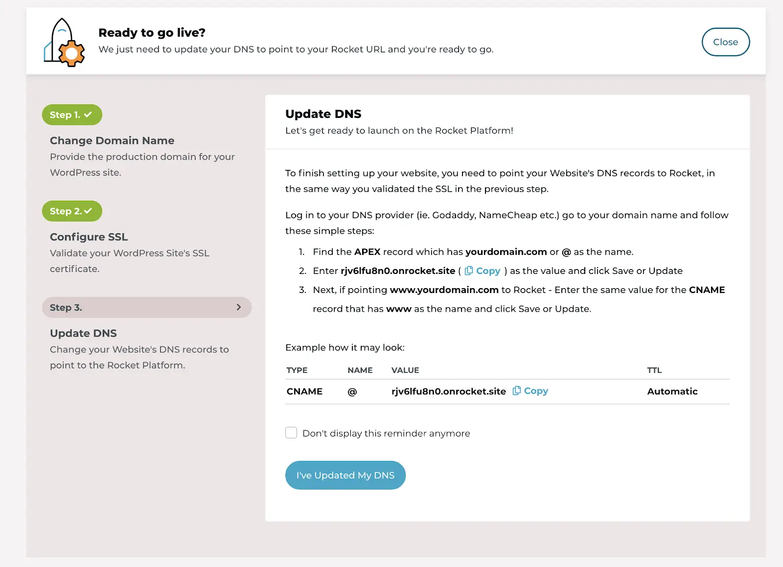 Easy Setup in Rocket.net