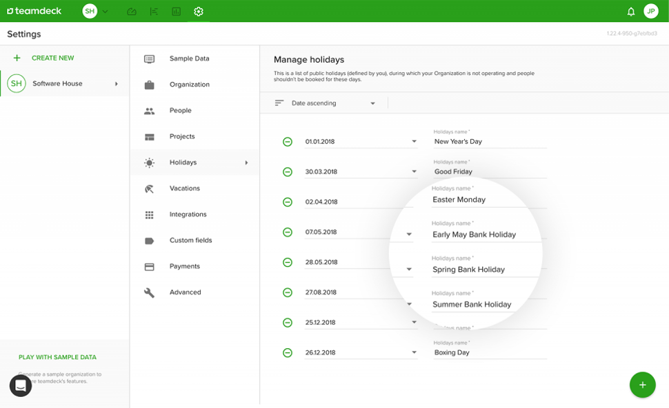Teamdeck 무료 HR 소프트웨어