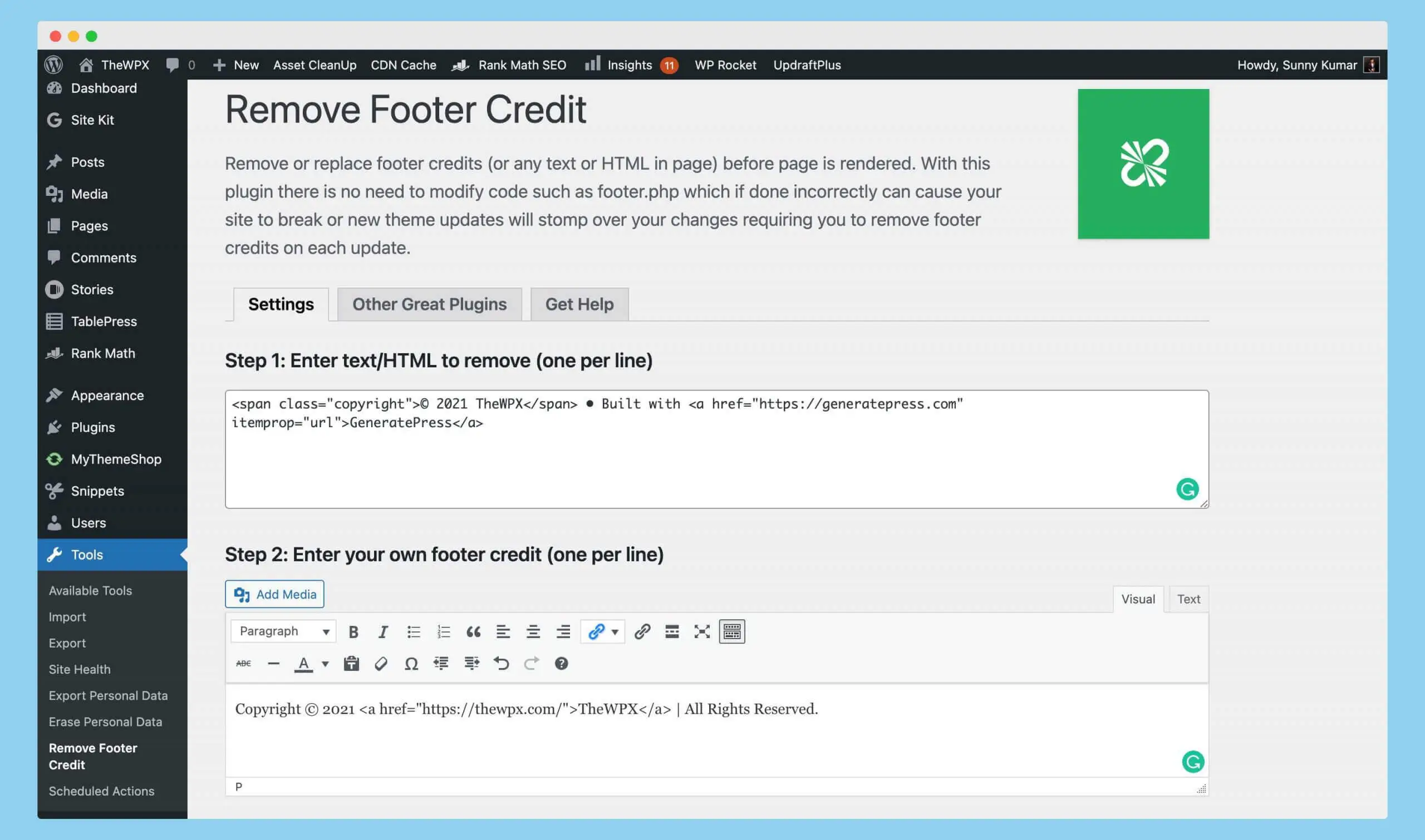 proudly powered by wordpress, remove footer credit in wordpress, remove powered by wordpress, remove proudly powered by wordpress