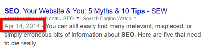 ผลการค้นหาของ Google ล่าสุด