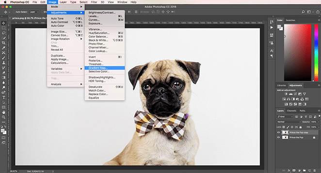 układ przez duotone koła zamachowego, jak wybrać gradient mapy