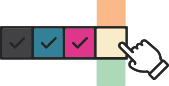 手形圖標為調色板選擇顏色