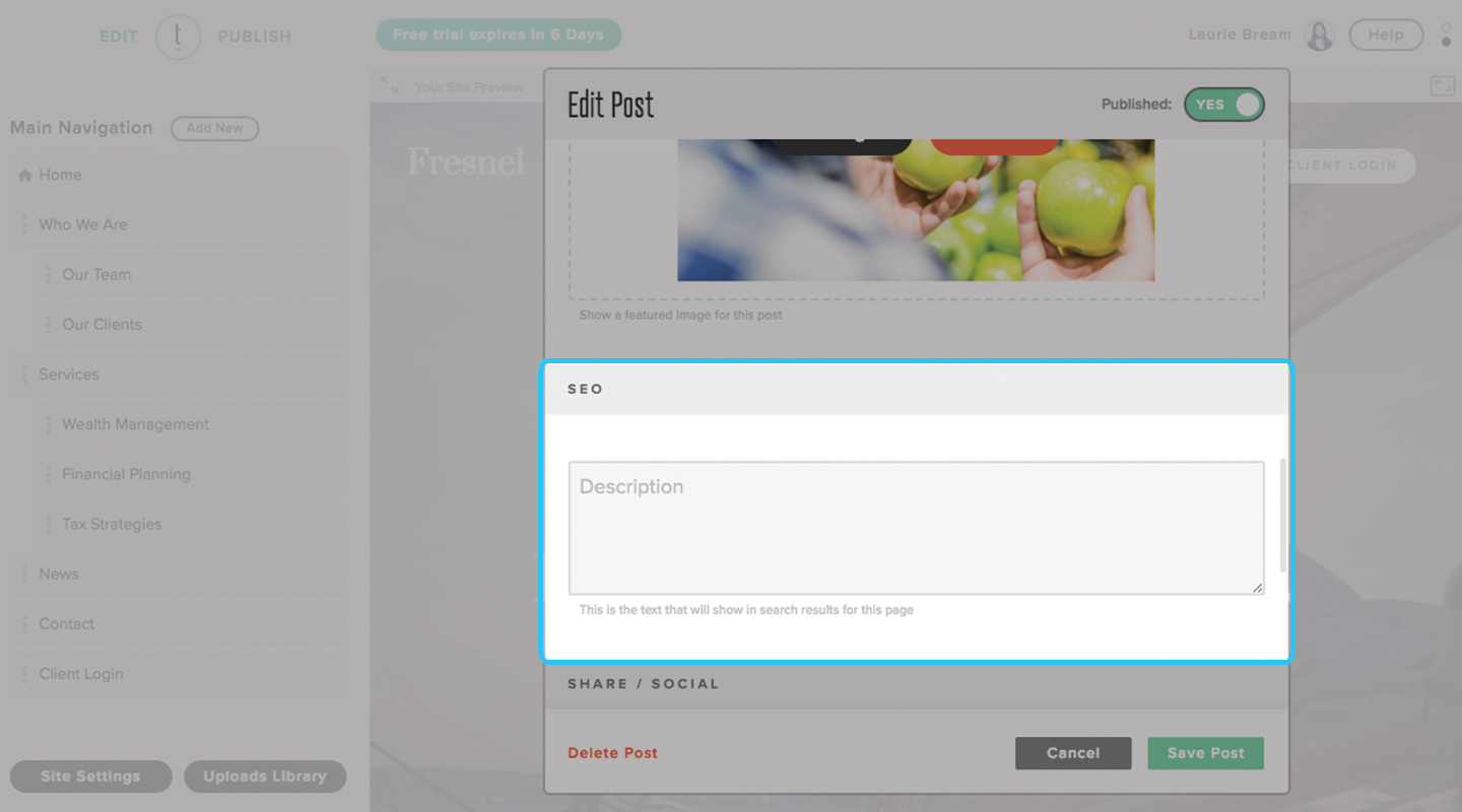 メタデータの追加