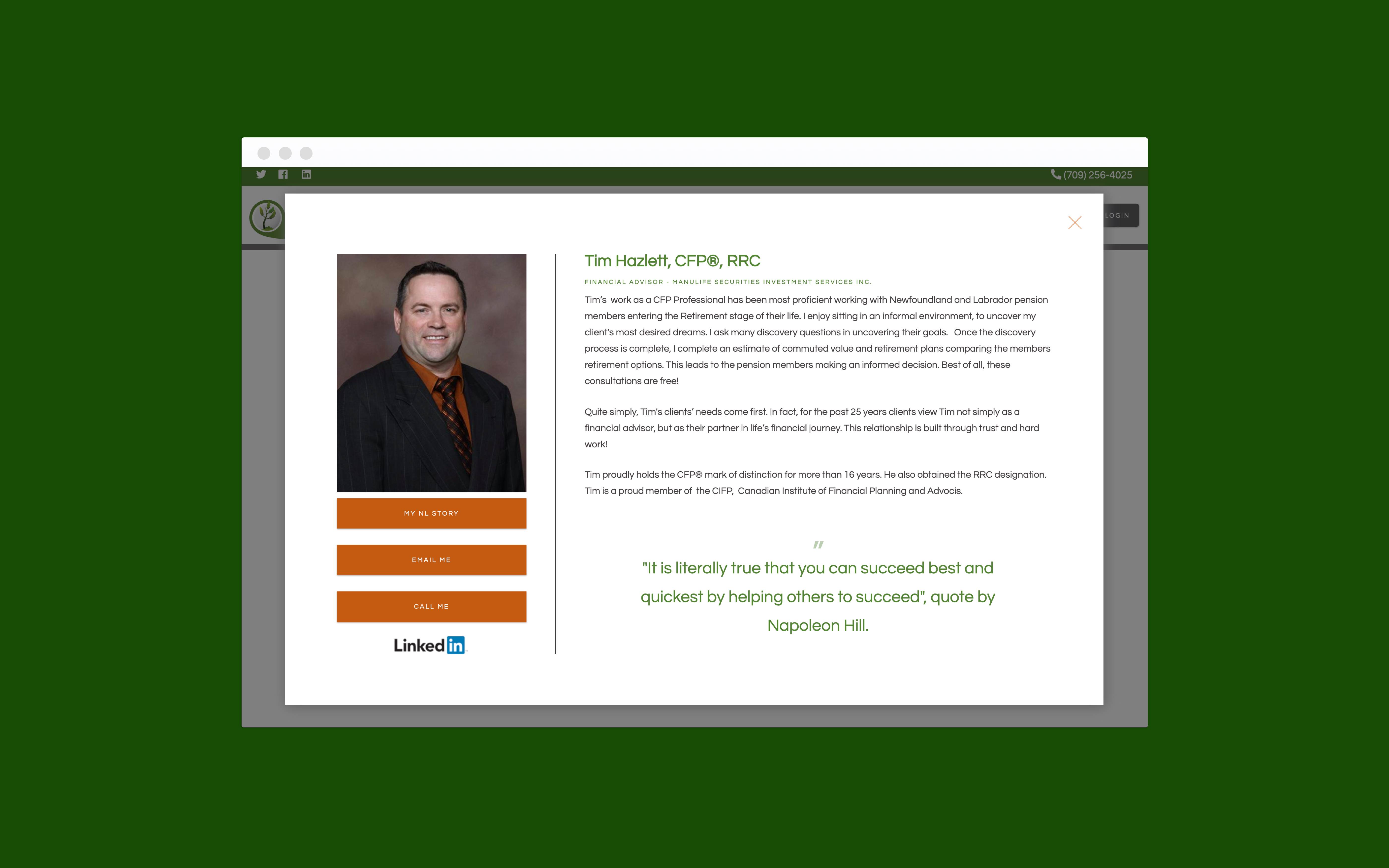 Tim Hazlett financiar