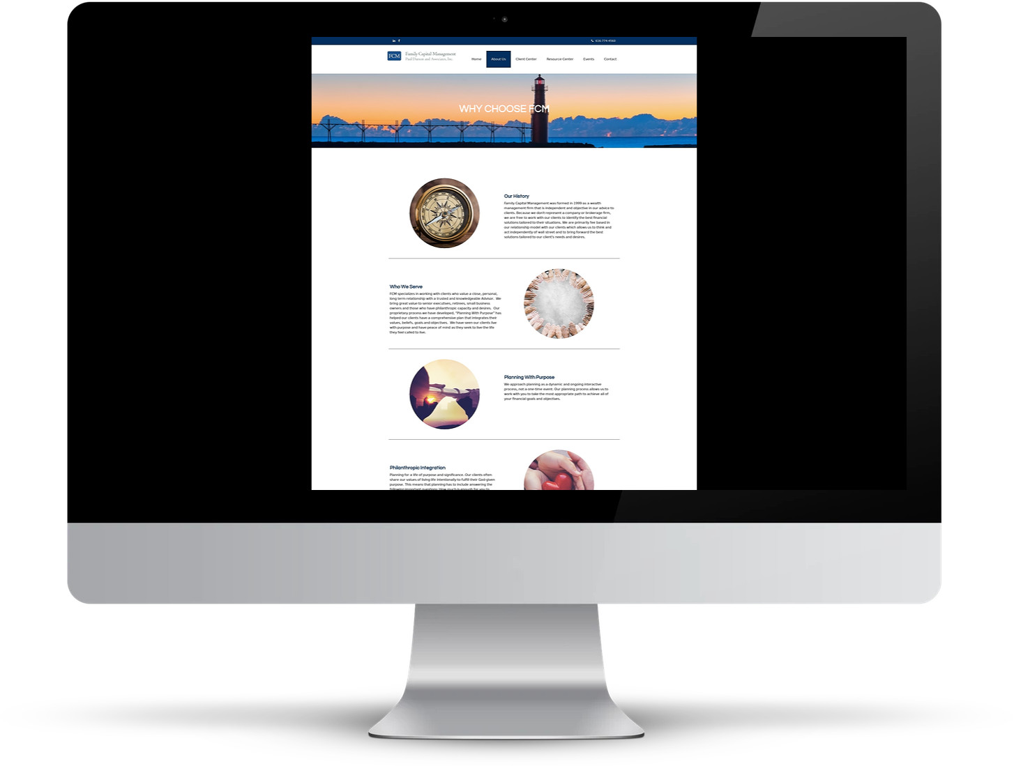 strona doradcy finansowego oparta na szablonach