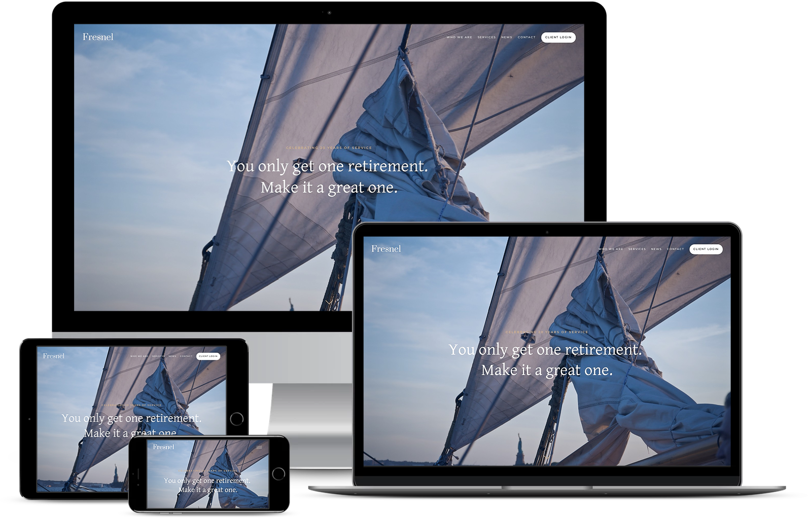 framework serwisu dwadzieścia kilkanaście serwisów dla doradców finansowych, fresnel