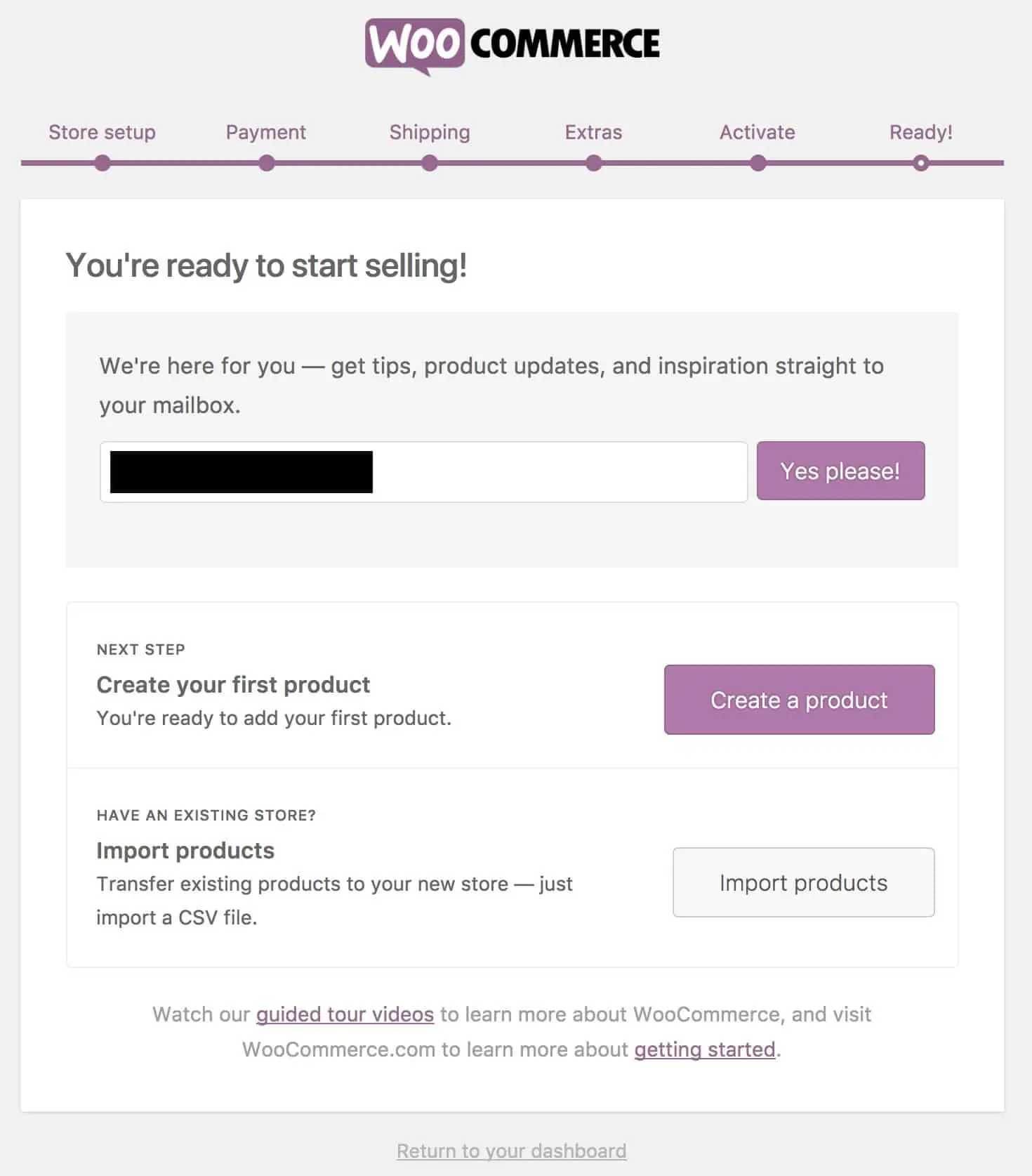 crea il tuo primo prodotto