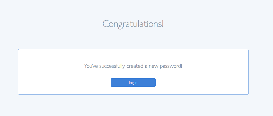 password creata con successo