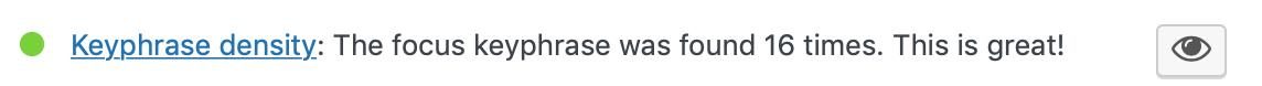 Плотность ключевых слов Yoast SEO