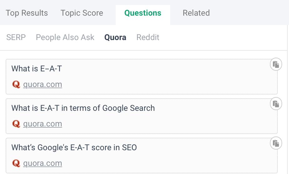 Фразы вопросов