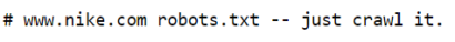Фрагмент файла robots.txt сайта Nike.com