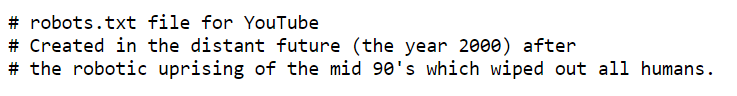 На Youtube есть пасхалка, связанная с доминированием роботов в будущем