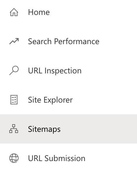 Capture d'écran de Bing Webmaster Tools avec une option Sitemaps dans la barre latérale