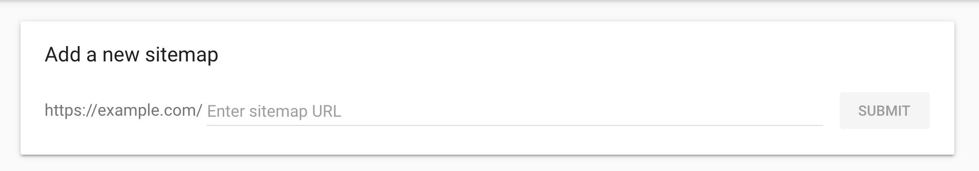 Capture d'écran de Google Search Console avec une option pour ajouter un sitemap