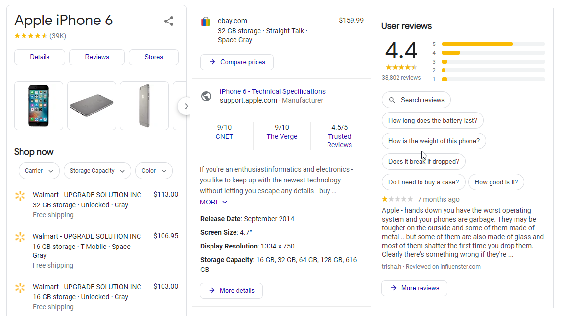 inserzioni e recensioni di apple iphone