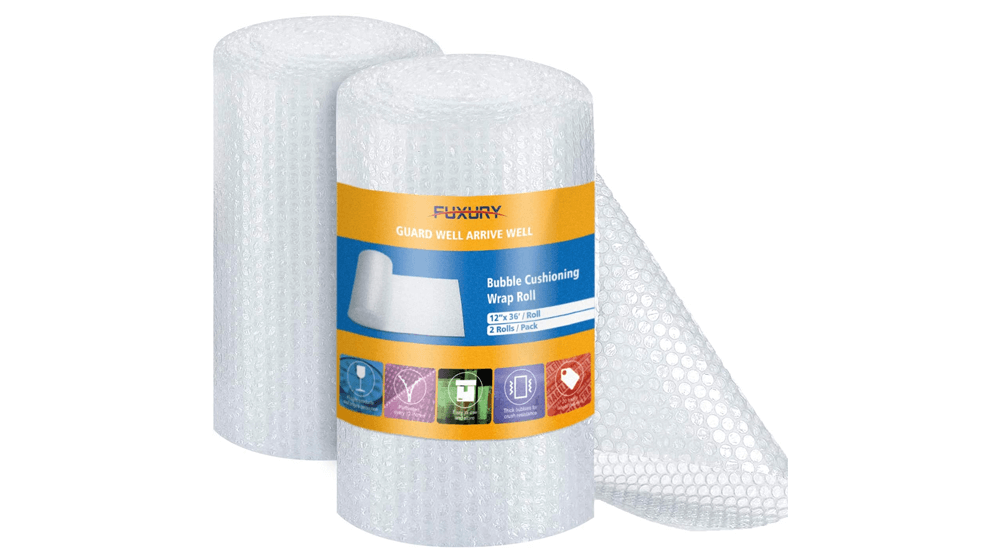 Fuxury Bubble Cushioning Wrap Roll Rotolo a bolle d'aria 2 rotoli 72 piedi in totale