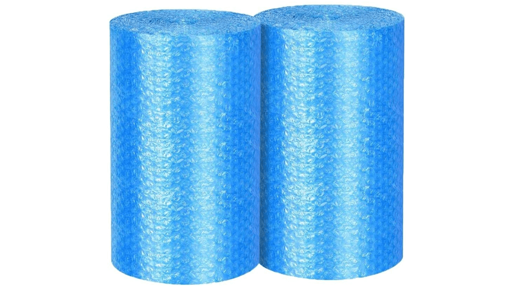 Confezione da 2 rotoli di avvolgimento a bolle blu