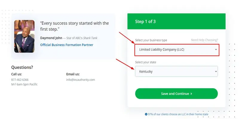 inc autorità per iniziare