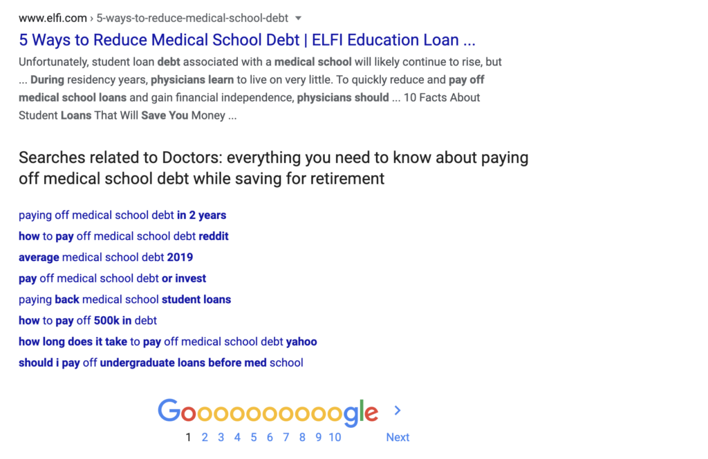 Comment Google donne des exemples d'autres requêtes