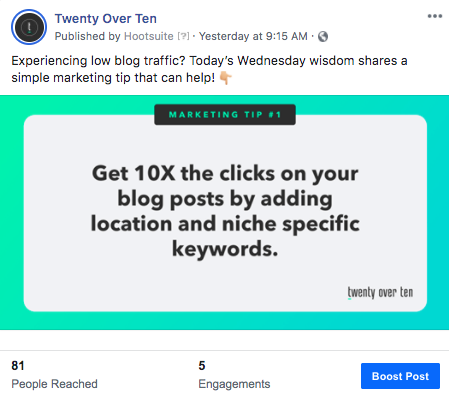 โพสต์ Canva ของ Facebook