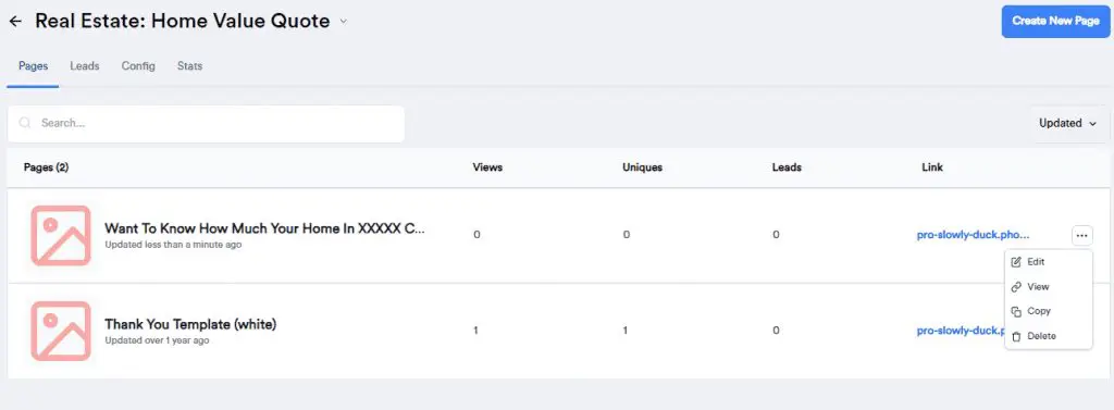 установка целевой страницы