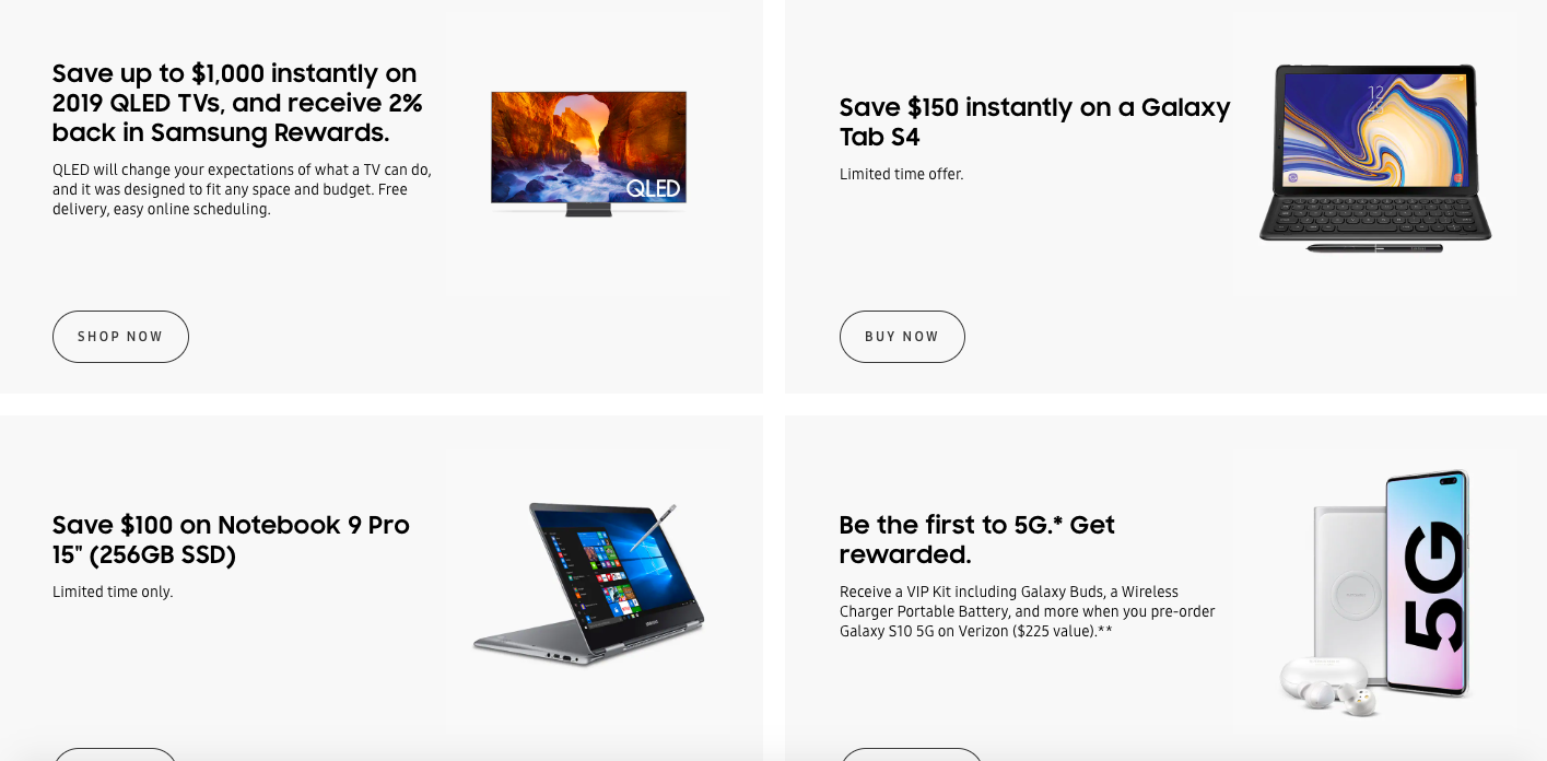 Recompensas de Samsung D2C