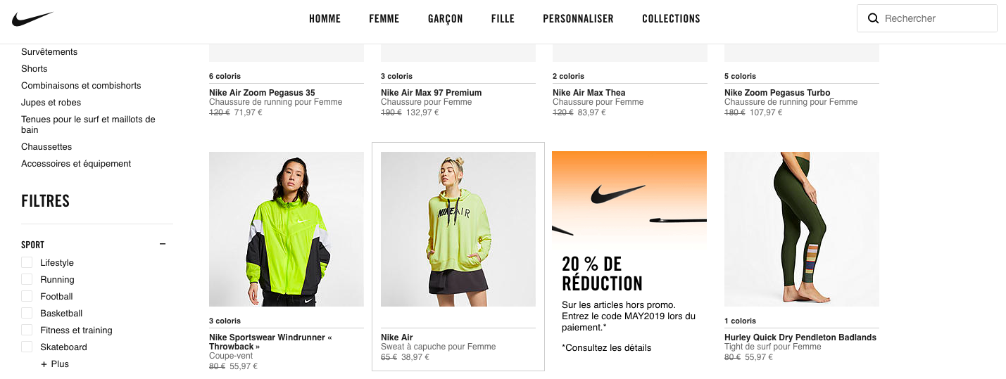 descuento Nike D2C