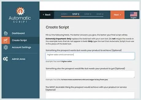 как использовать автоматический скрипт шаг 3