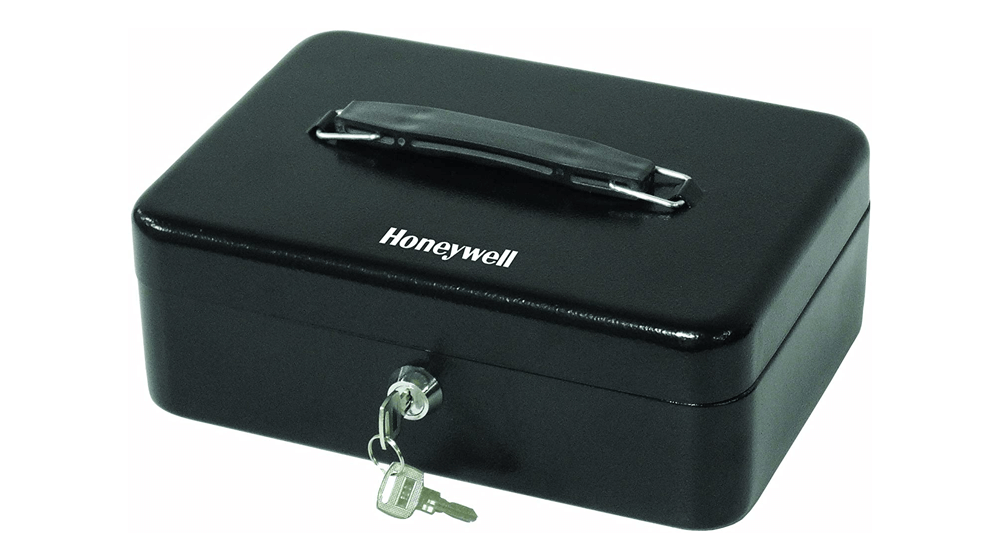 HONEYWELL-6112キーロック付き標準スチールキャッシュボックス