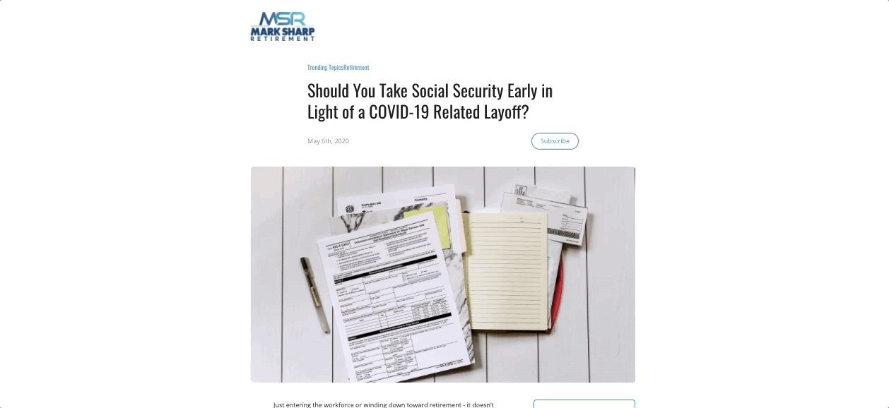 ทำเครื่องหมายหน้า Landing Page เพื่อการเกษียณอายุของ Sharp