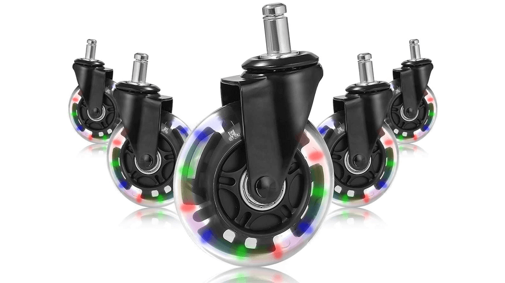 Roulette de chaise de bureau Hivexagon avec lumières changeantes de couleur RVB
