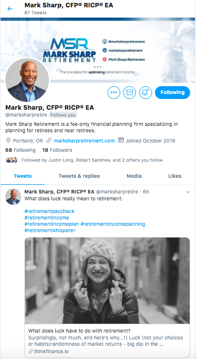 马克夏普退休推特