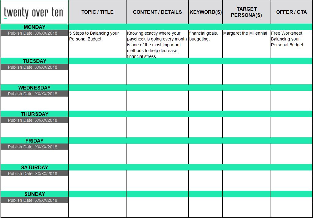 为您的企业免费下载编辑日历模板