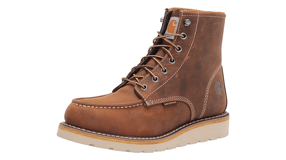 Carhartt 女式坡跟鞋底防水工作靴软鞋头