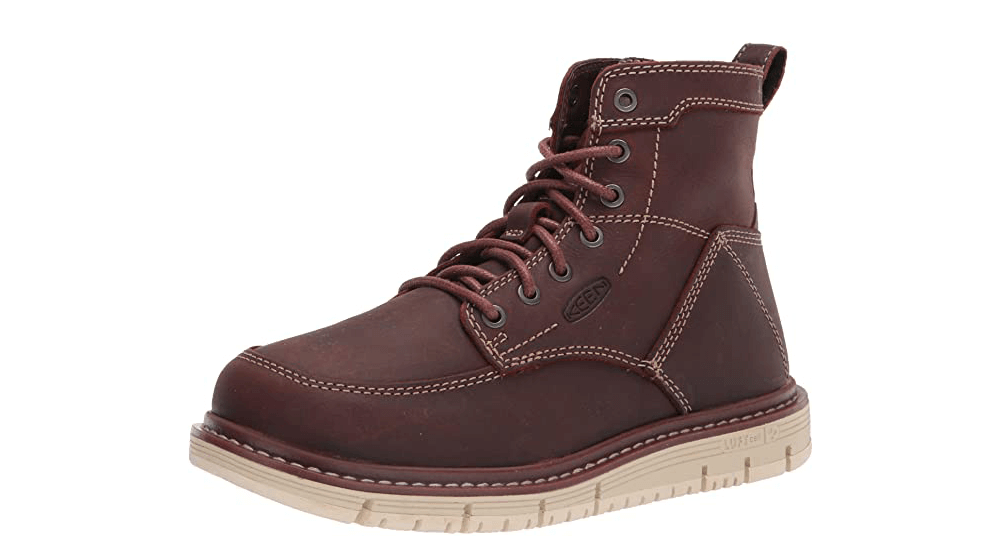 KEEN Utility 女式 San Jose 6 英寸软趾楔形工装靴结构