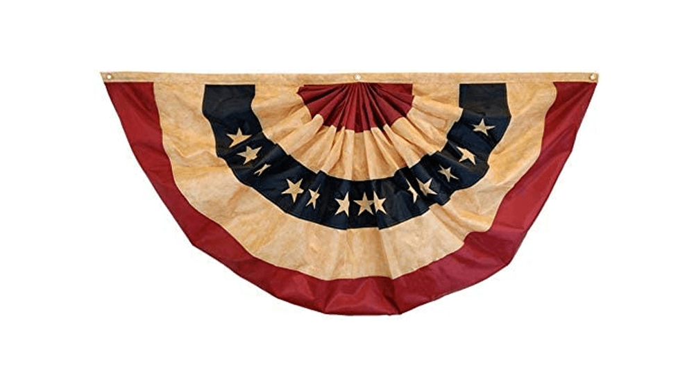 开国元勋国旗美国彩旗复古褶绣旗