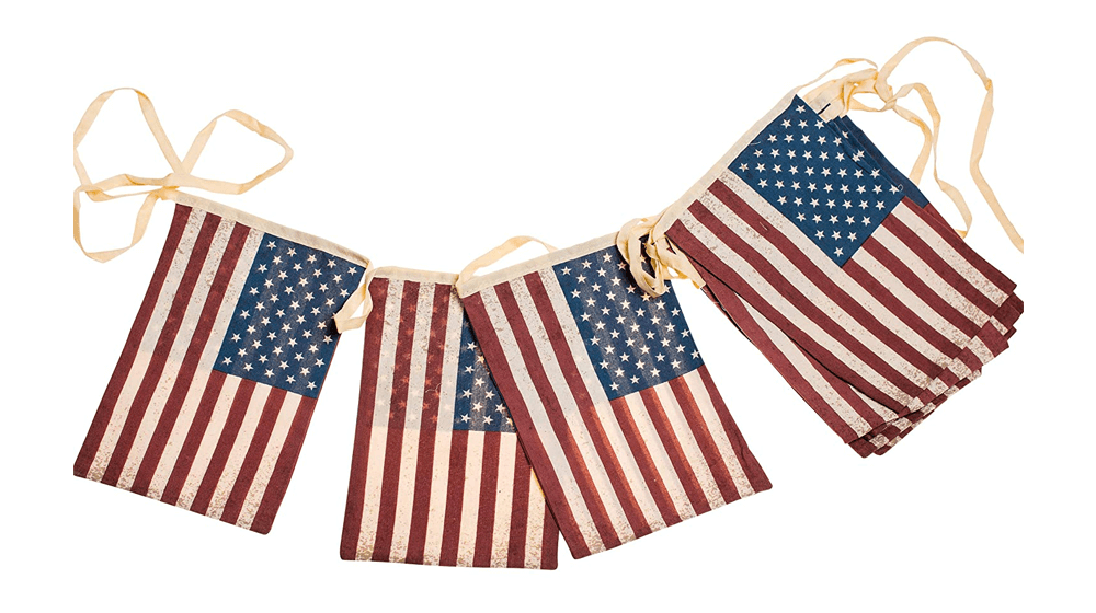 美国国旗彩旗字符串横幅