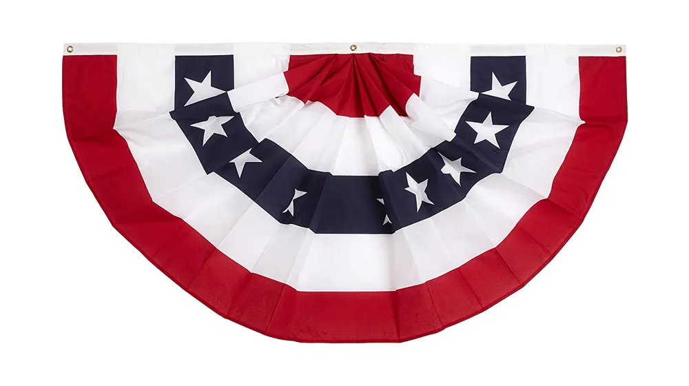 Annin Flagmakers 型号 483200 打褶风扇旗布装饰涤棉混纺