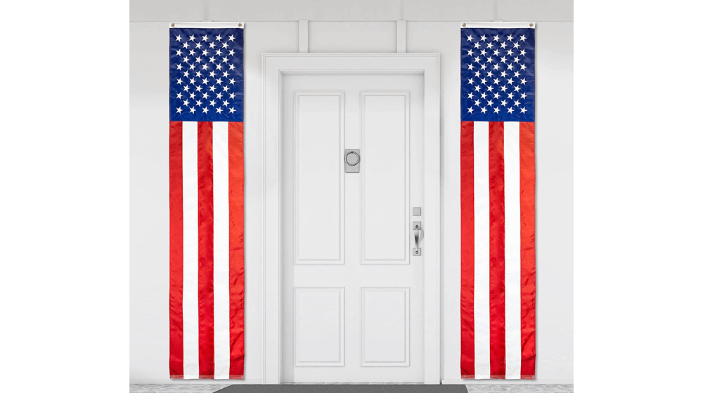 G128 美国国旗爱国彩旗和国旗下拉