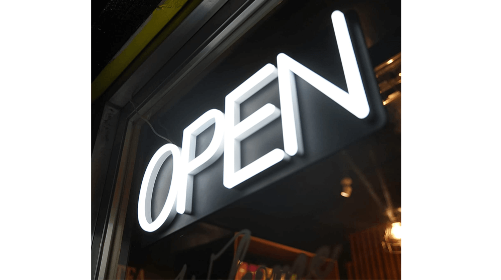 HiNeon 霓虹灯开放式标牌 20inx7in LED 开放式标牌