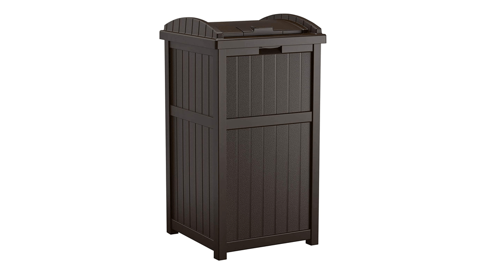 Ascunzătoare pentru gunoi în aer liber din rășină Suncast de 33 de galoane