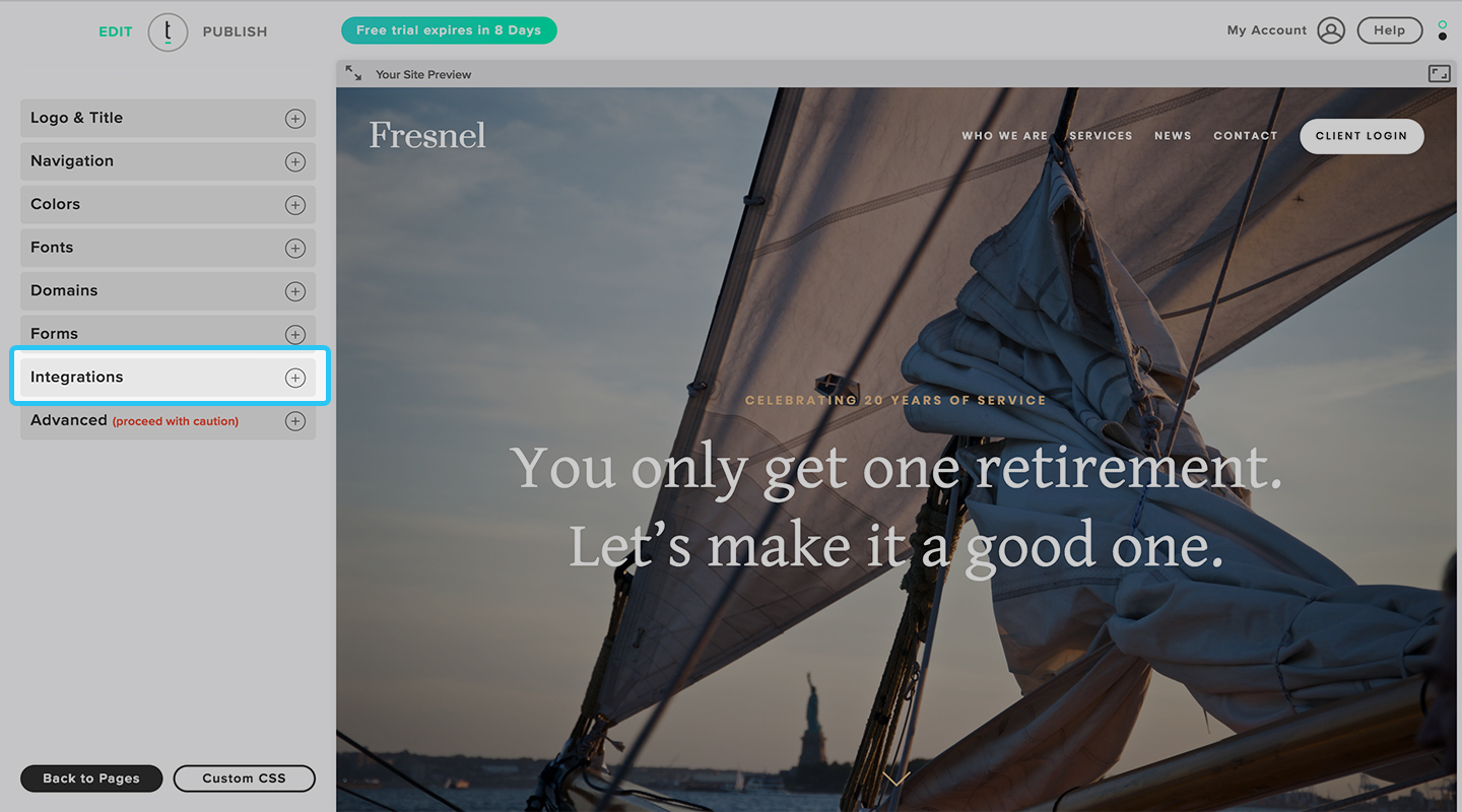 integración de mailchimp