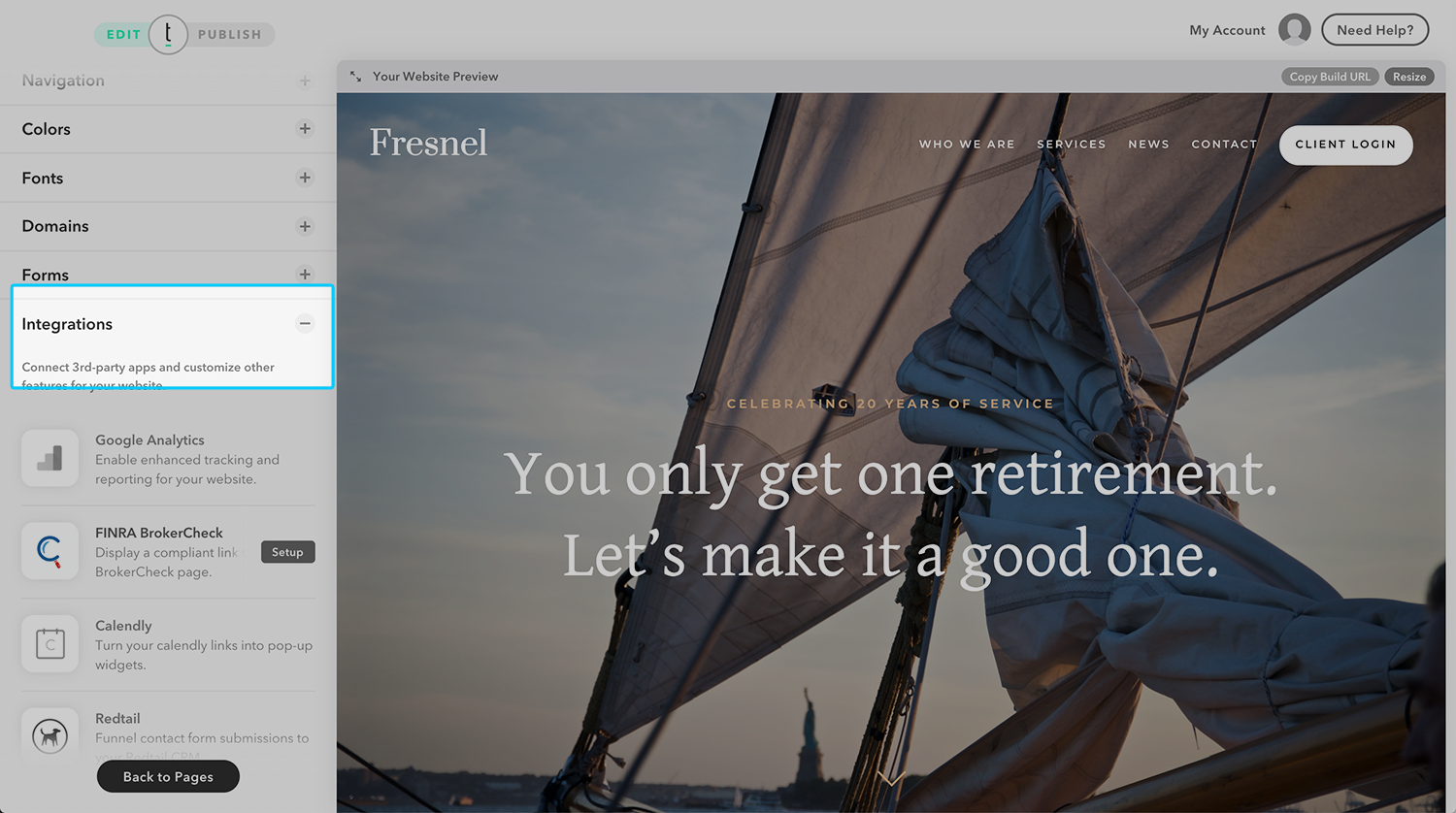 Configuración de FINRA Brokercheck