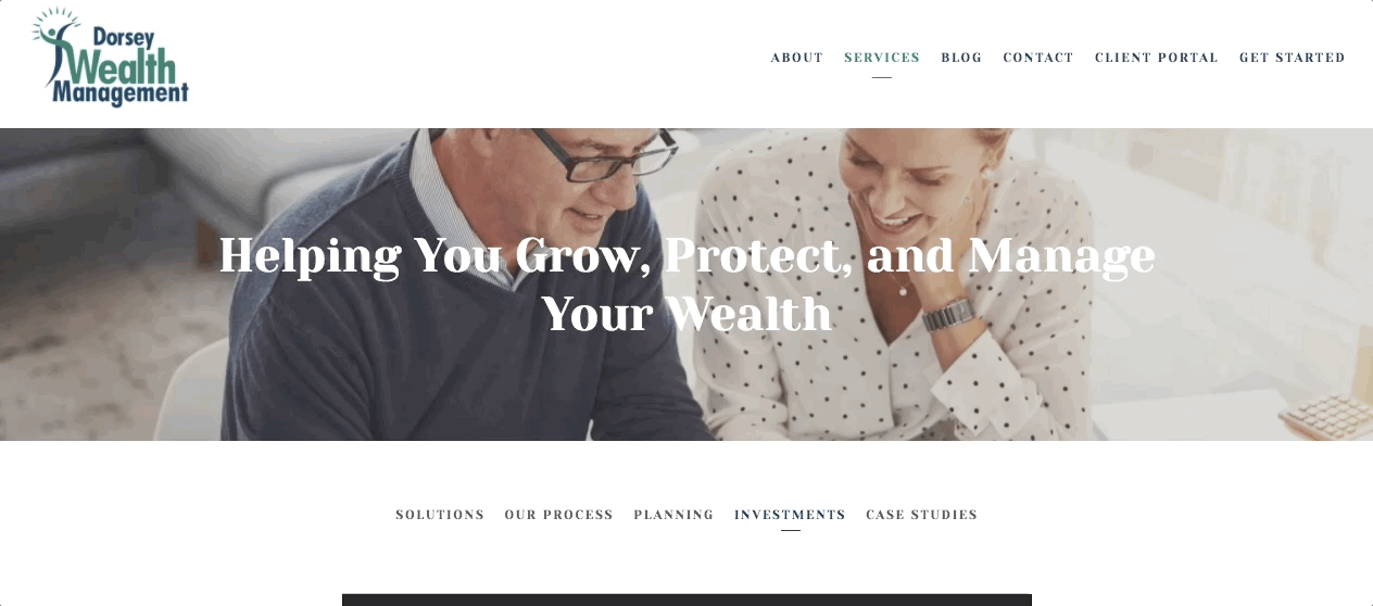 Investimento de riqueza em Dorsey