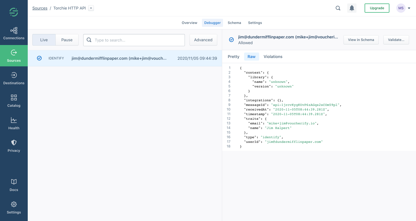 Überprüfen der API-Verbindung im Debugger