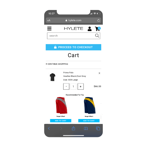 Carrello con intelligenza artificiale Hylete Commerce