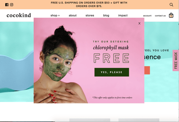 ป๊อปอัปของขวัญฟรี